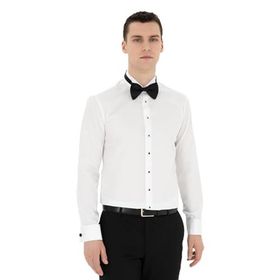 Pierre Cardin 50286244-VR013 Beyaz Erkek Smokin Gömleği