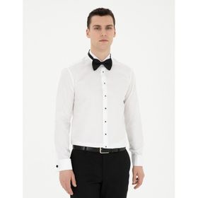 Pierre Cardin 50286244-VR013 Beyaz Erkek Smokin Gömleği