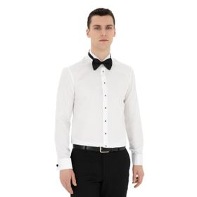 Pierre Cardin 50286244-VR013 Beyaz Erkek Smokin Gömleği