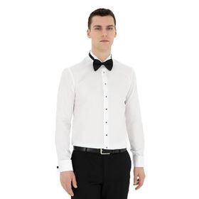 Pierre Cardin 50286244-VR013 Beyaz Erkek Smokin Gömleği