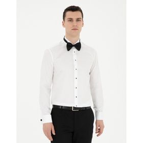 Pierre Cardin 50286244-VR013 Beyaz Erkek Smokin Gömleği