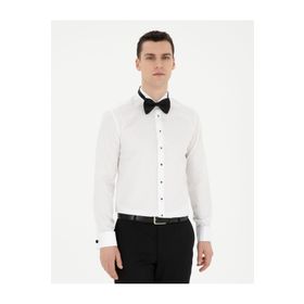 Pierre Cardin 50286244-VR013 Beyaz Erkek Smokin Gömleği