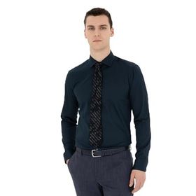 Pierre Cardin 50286402-VR033 Lacivert Erkek Gömlek