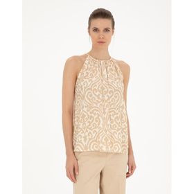 Pierre Cardin 50287241-VR011 Bej Kısa Kollu Kadın Bluz