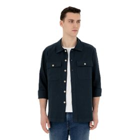 Pierre Cardin 50287504-VR033 Lacivert Desenli Erkek Gömlek
