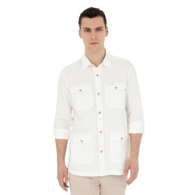 Pierre Cardin 50288044-VR011 Bej Desenli Erkek Gömlek