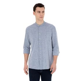 Pierre Cardin 50288526-VR033 Lacivert Desenli Erkek Gömlek