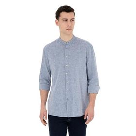 Pierre Cardin 50288526-VR033 Lacivert Desenli Erkek Gömlek
