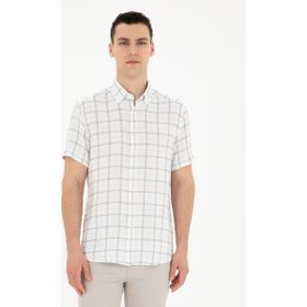 Pierre Cardin 50288567-VR016 Çağla Kısa Kollu Erkek Gömlek
