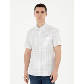 Pierre Cardin 50288739-VR033 Lacivert Kısa Kollu Erkek Gömlek