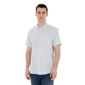 Pierre Cardin 50288740-VR003 Açık Mavi Kısa Kollu Erkek Gömlek