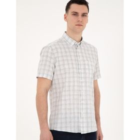 Pierre Cardin 50288785-VR016 Çağla Kısa Kollu Erkek Gömlek