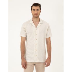 Pierre Cardin 50288946-VR011 Bej Erkek Gömlek