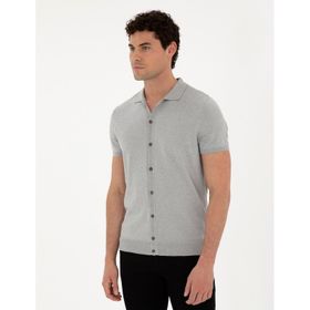Pierre Cardin 50289239-VR001 Açık Gri Erkek Kazak