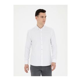 Pierre Cardin 50289388-VR011 Bej Desenli Erkek Gömlek