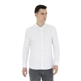 Pierre Cardin 50289388-VR011 Bej Desenli Erkek Gömlek
