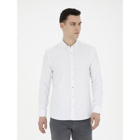 Pierre Cardin 50289388-VR011 Bej Desenli Erkek Gömlek