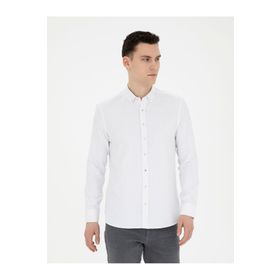 Pierre Cardin 50289388-VR011 Bej Desenli Erkek Gömlek