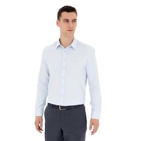 Pierre Cardin 50289391-VR003 Açık Mavi Desenli Erkek Gömlek