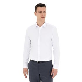 Pierre Cardin 50289391-VR013 Beyaz Desenli Erkek Gömlek