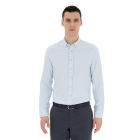 Pierre Cardin 50289396-VR003 Açık Mavi Desenli Erkek Gömlek