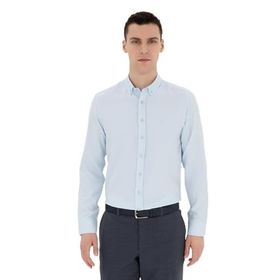 Pierre Cardin 50289396-VR003 Açık Mavi Desenli Erkek Gömlek