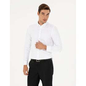 Pierre Cardin 50289396-VR013 Beyaz Erkek Gömlek