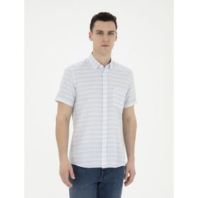 Pierre Cardin 50289412-VR003 Açık Mavi Kısa Kollu Erkek Gömlek