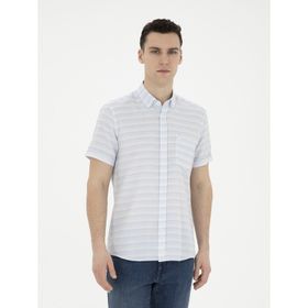 Pierre Cardin 50289412-VR003 Açık Mavi Kısa Kollu Erkek Gömlek