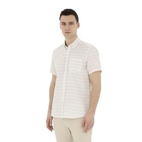 Pierre Cardin 50289412-VR011 Bej Kısa Kollu Erkek Gömlek