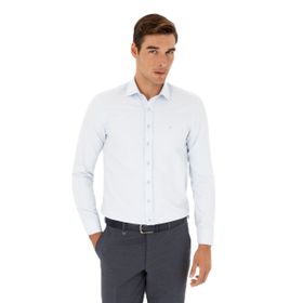 Pierre Cardin 50289417-VR003 Açık Mavi Desenli Erkek Gömlek