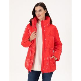 Pierre Cardin 50290326-VR030 Kırmızı Parlak Kadın Mont