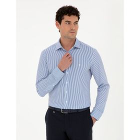 Pierre Cardin 50294140-VR036 Mavi Desenli Erkek Gömlek