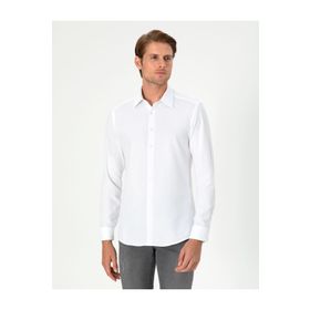 Pierre Cardin 50294732-VR013 Beyaz Slim Fit Uzun Kollu Erkek Gömlek
