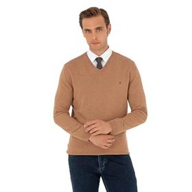 Pierre Cardin 50296622-VR122 Camel Melanj Erkek Kazak