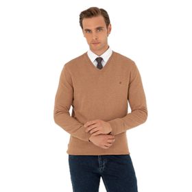 Pierre Cardin 50296622-VR122 Camel Melanj Erkek Kazak