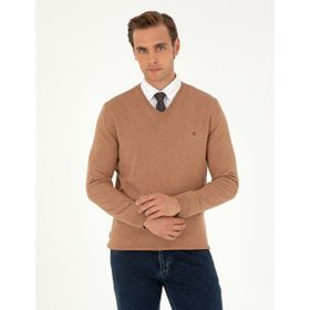 Pierre Cardin 50296622-VR122 Camel Melanj Erkek Kazak