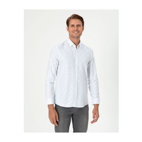Pierre Cardin 50298170-VR036 Mavi Slim Fit Uzun Kollu Erkek Gömlek