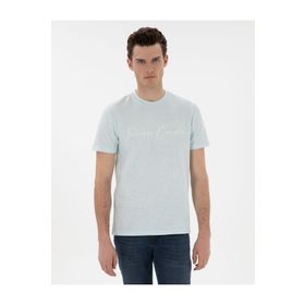 Pierre Cardin 50302567-VR048 Su Yeşili Slim Fit Erkek T-shirt