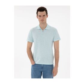 Pierre Cardin 50302586-VR048 Su Yeşili Slim Fit Erkek T-shirt