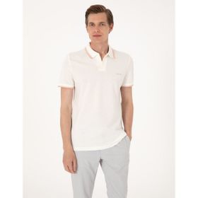 Pierre Cardin 50302625-VR019 Ekru Erkek T-shirt