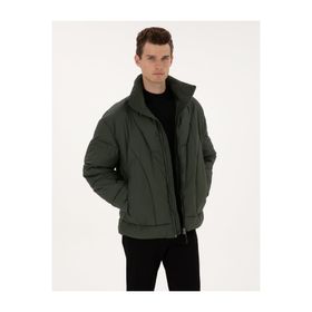 Pierre Cardin 50310146-VR111 Koyu Haki Oversize Erkek Mont