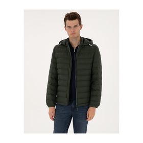 Pierre Cardin 50310193-VR111 Koyu Haki Erkek Mont