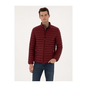 Pierre Cardin 50313921-VR014 Bordo Kapitone Basic Erkek Mont