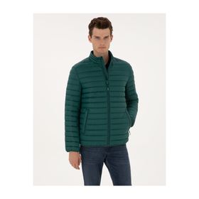 Pierre Cardin 50313921-VR079 Kapitone Basic Koyu Yeşil Erkek Mont