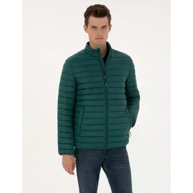 Pierre Cardin 50313921-VR079 Kapitone Basic Koyu Yeşil Erkek Mont
