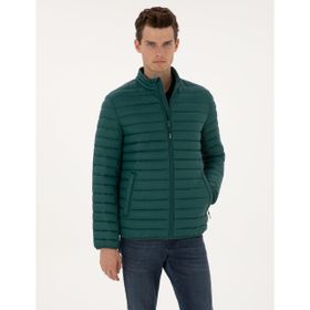Pierre Cardin 50313921-VR079 Kapitone Basic Koyu Yeşil Erkek Mont