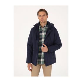 Pierre Cardin 50313983-VR033 Lacivert Kapüşonlu Erkek Mont