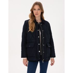 Pierre Cardin 50314035-VR033 Lacivert Comfort Fit Kadın Mont