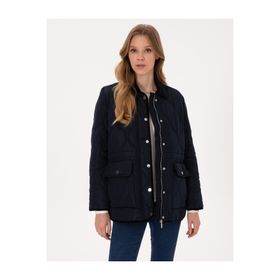 Pierre Cardin 50314035-VR033 Lacivert Comfort Fit Kadın Mont